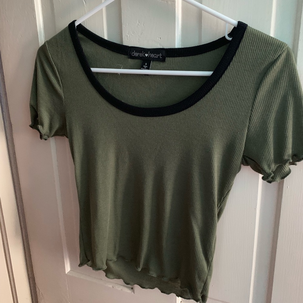 Olive Green Crop Top